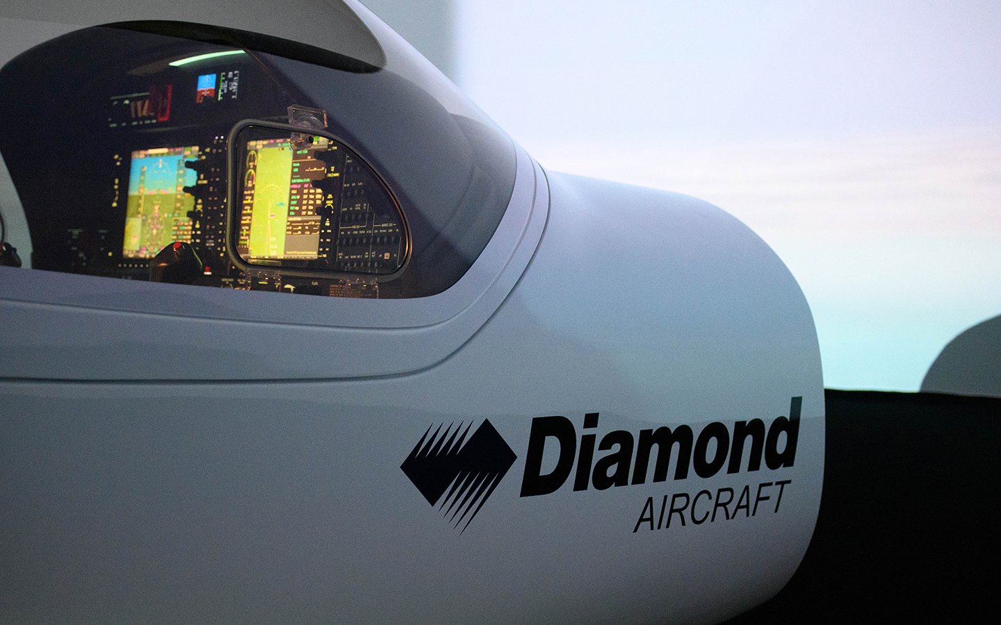 Diamond Simulator viewed from outside the cockpit
